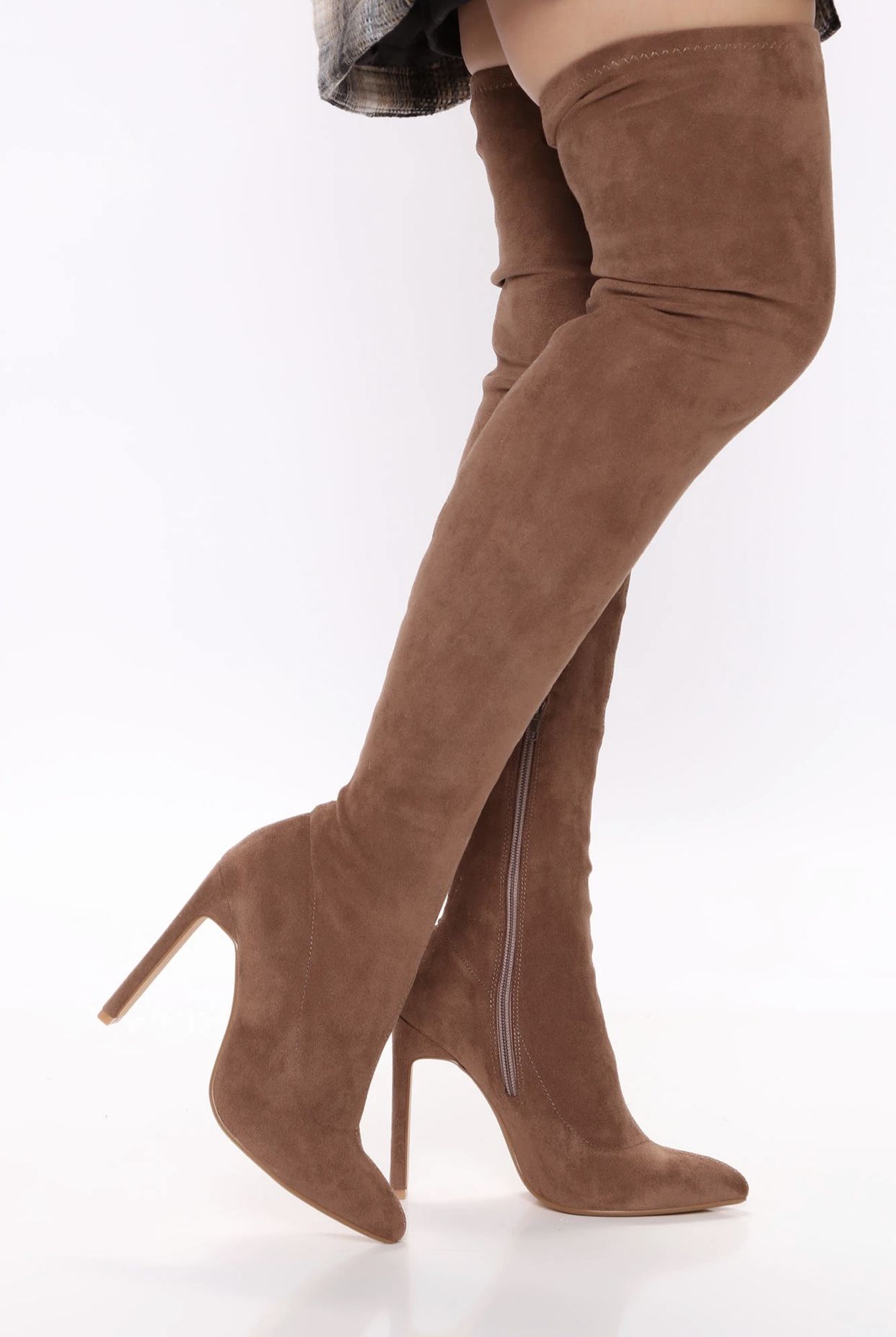 FN thigh high brown boots 