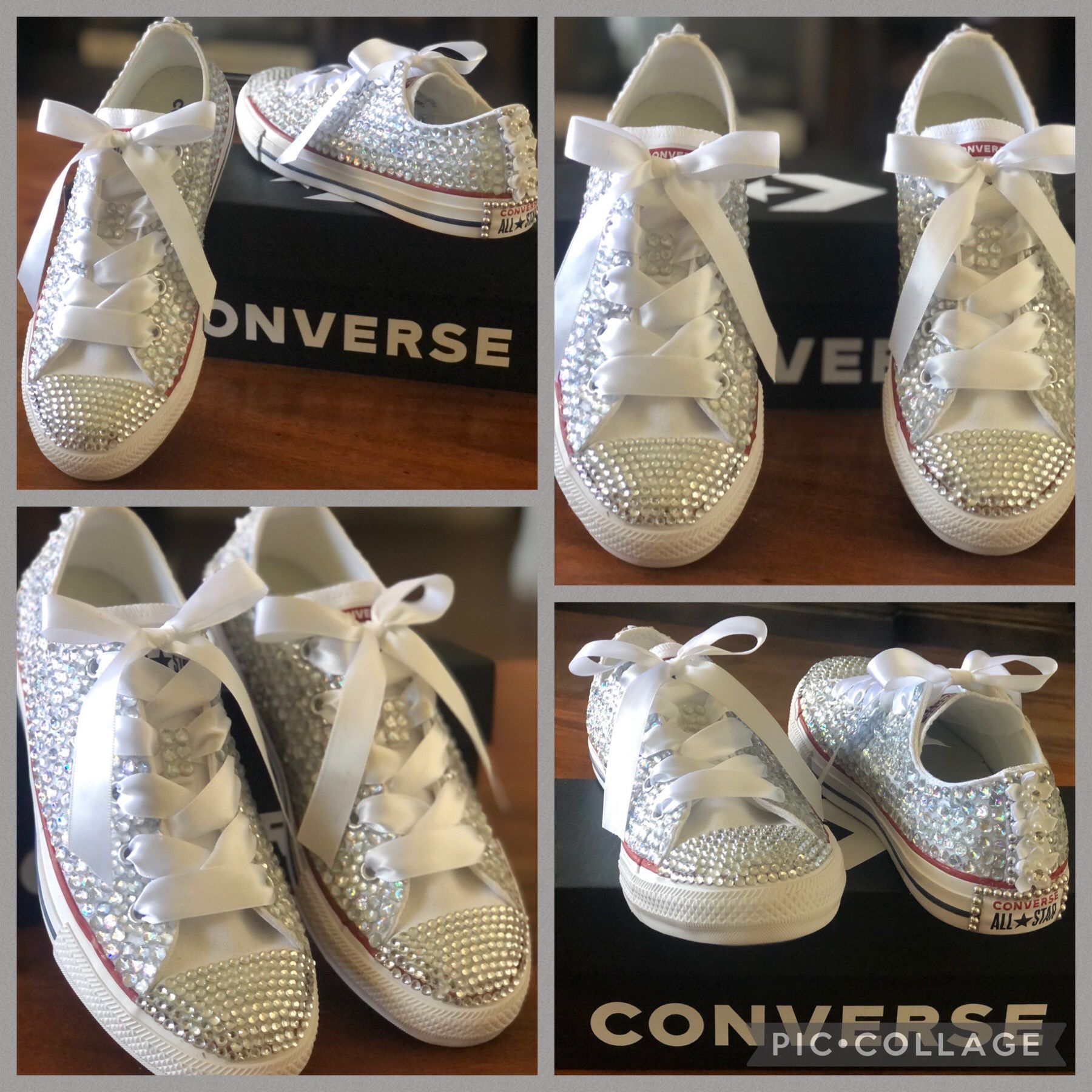 Rhinestone Low Top Converse
