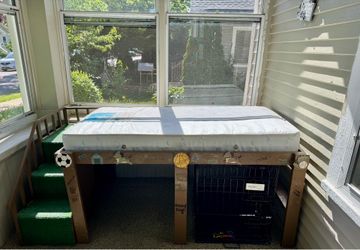 Dog bed with mattress