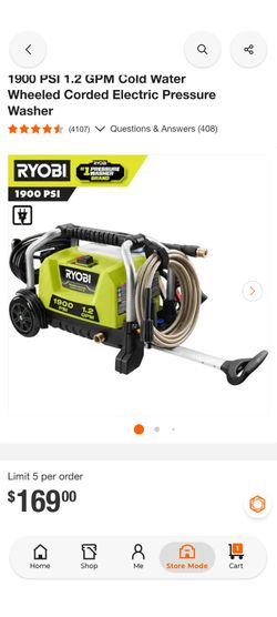 Ryobi pressure washer