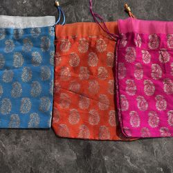 12x9 Indian Potli Bags Set Of 3