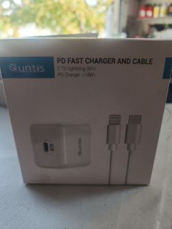 Q units PD FAST CHARGER AND CABLE 6FT Brand New