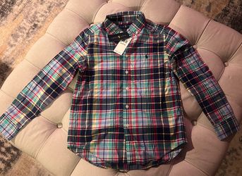 Kids Old Navy Plaid Button-Down Shirt  M (10-12)