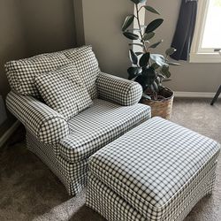 Over Size Chair W/ Ottoman 