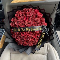 50 Count Roses With Custom Ribbon 🎀