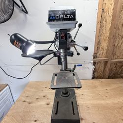 Delta 12" Drill Press With Laser,  Side Light And Adjustable Table