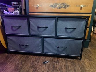 Short dresser - wood and fabric