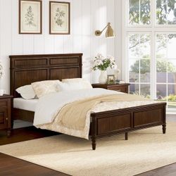 Solid Wood Queen Size Bed Frame 