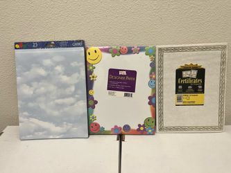 (2) - 25 - Sheet Packs Of Designer Paper -  (12) - Certificates - (