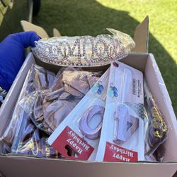 40th Birthday Crown & Sash Set