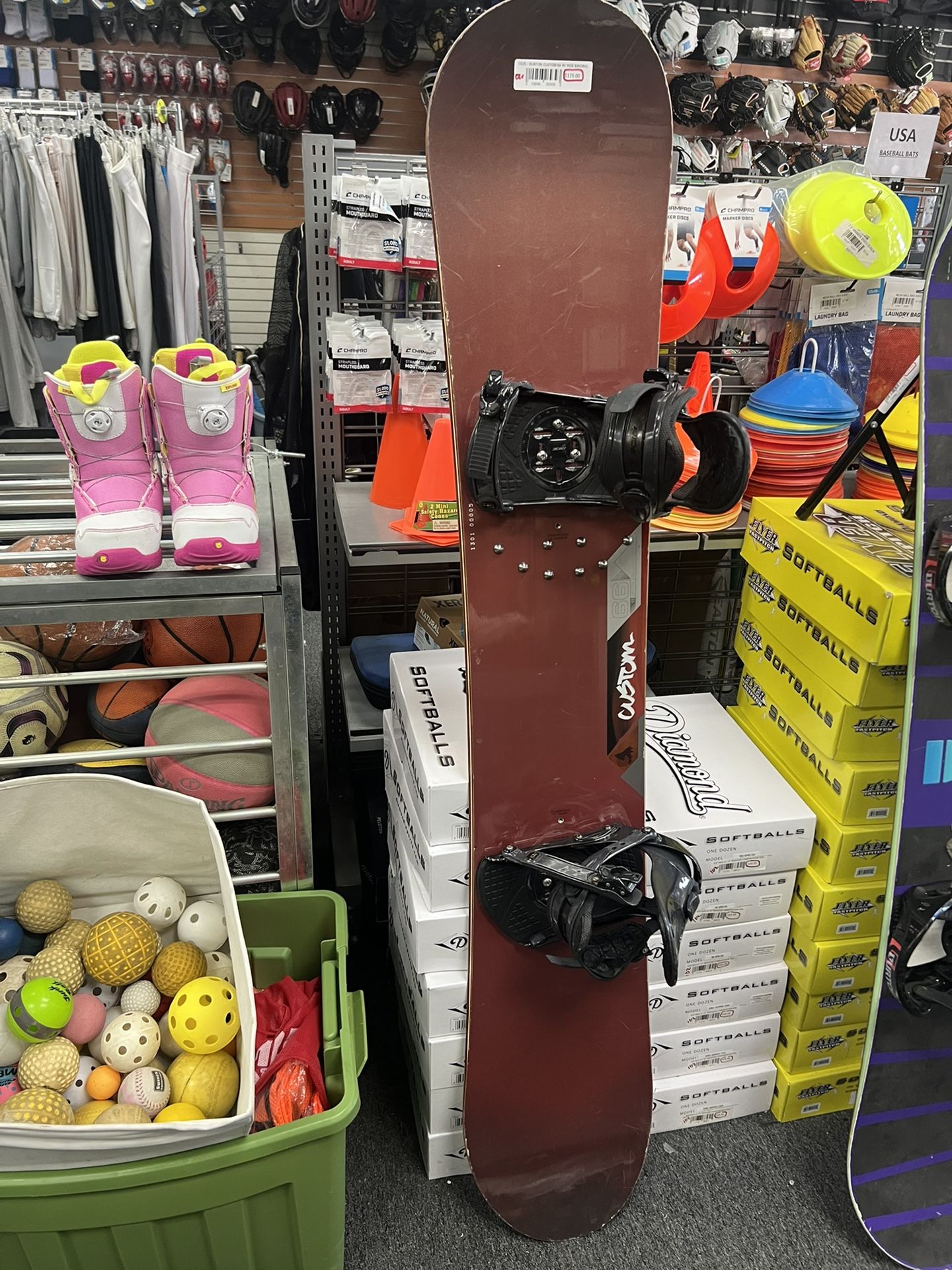 Burton Custom 166CM Snowboard W/ Ride Bindings 