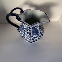 Blue & White Chinoiserie Pitcher