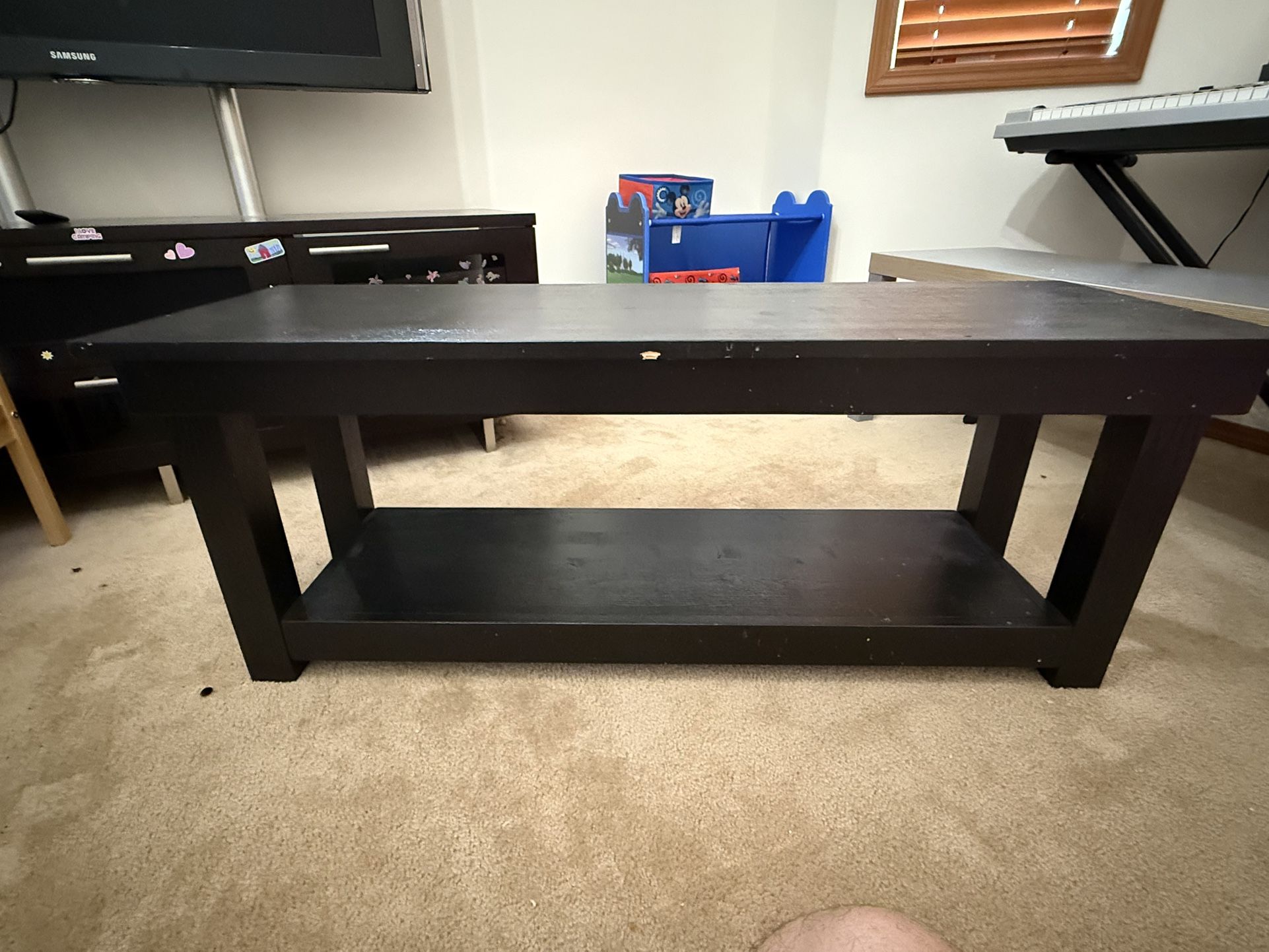 Maple/oak coffee table tv stand