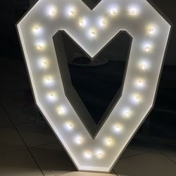 Heart ❤️ 4’ Wood Marquee