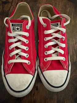 Red Converse W10.5, M8.5
