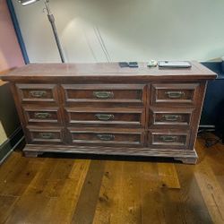 Brown Real Wood Large Dresser (Pickup Only)