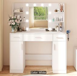 White vanity