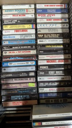 Over 100 music cassettes tapes