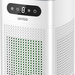 Loytio Air Purifiers for Bedroom, Air Purifier Covers Up to 302 sq.ft Room, 24db Sleep Model, Night Light,3 Timers with Aromatherapy for Bedroom, Dorm