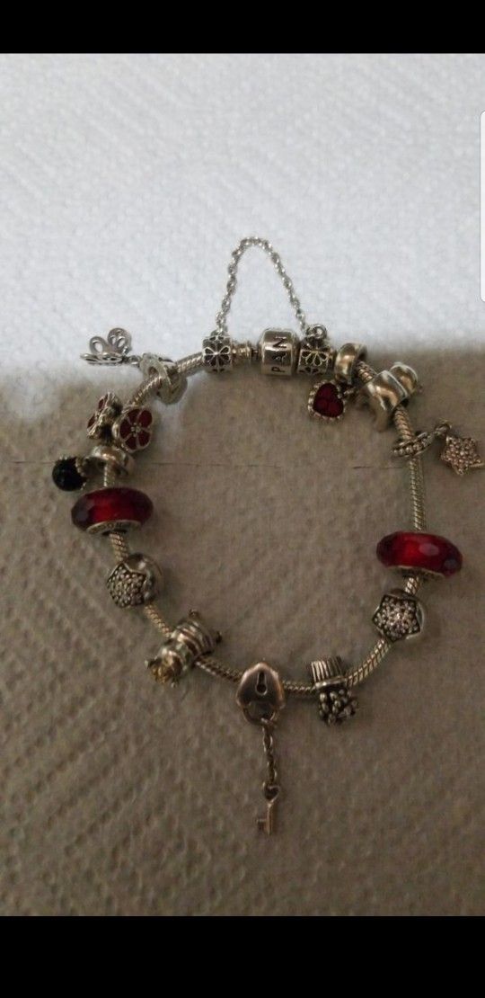 Authentic Pandora bracelet and charms