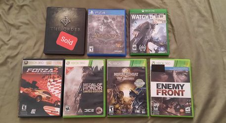 Xbox/PS4 Games For Sale