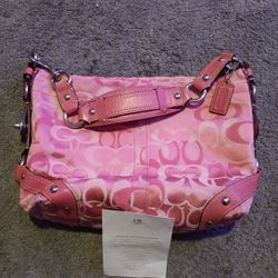 Authentic Coach Signature Collection Pink Bag 