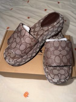 Coach platform sandals