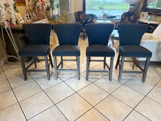 Set  of  4 Uttermost Arnaud Charcoal Counter Stools Excellent new condition. $400 for set of 4