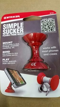 Simple Sucker Smartphone Mount Red