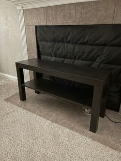 Black TV Stand with Bottom Shelf