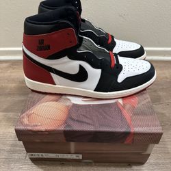 New Men’s Jordan 1 High Black Toe Reimagined Size 14