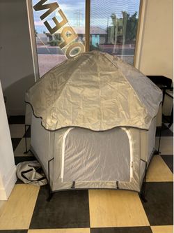 Baby playpen with canopy
