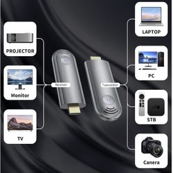 Wireless HDMI Transmitter and Receiver, Plug & Play Portable 2.4G/5G Wireless HDMI Extender Kit for Streaming Video and Audio to Monitor from Laptop/P