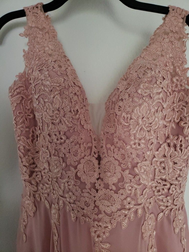 Prom Floor-Length Chiffon Evening Dress With Beading Sequins