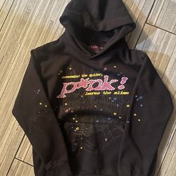 Black spider hoodie Pink!