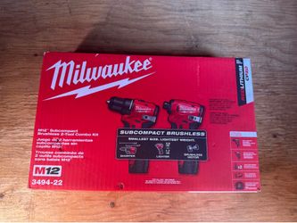Milwaukee M12" Subcompact Brushless 2-Tool Combo Kit