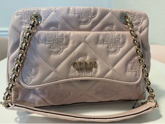 GUESS Quilted Chain Shoulder Bag – Blush Pink – Excellent Condition