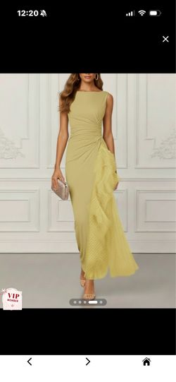 Fehaute Brand Yellow Sheath Dress