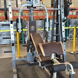 BLACK FRIDAY - MARCY MD 9010G - Home Gym Smith Machine Squat Rack Power Cage with Olympic Bench  