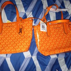 Michael Kors Small Orange Tote