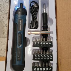 1 set Powerful 3.6V Lithium Cordless Screwdriver Set with 4 Torque Settings - Perfect for DIY Projects and Home Repairs