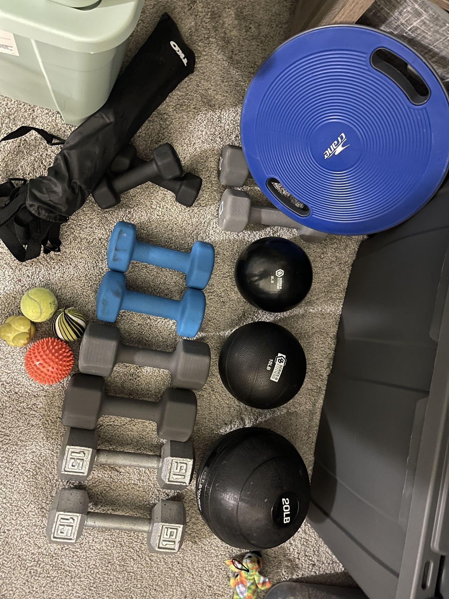 Weight lifting Set -dumbbells, Slam balls And More