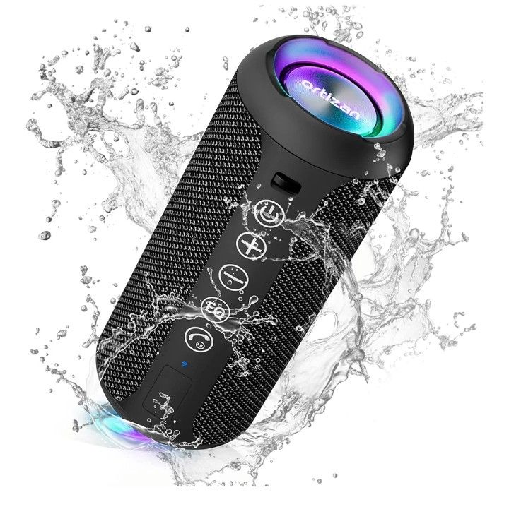The Black Color Ortizan X10 Portable Waterproof Wireless Bluetooth Speaker