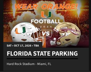 MIAMI vs. FSU - Yellow Parking Pass