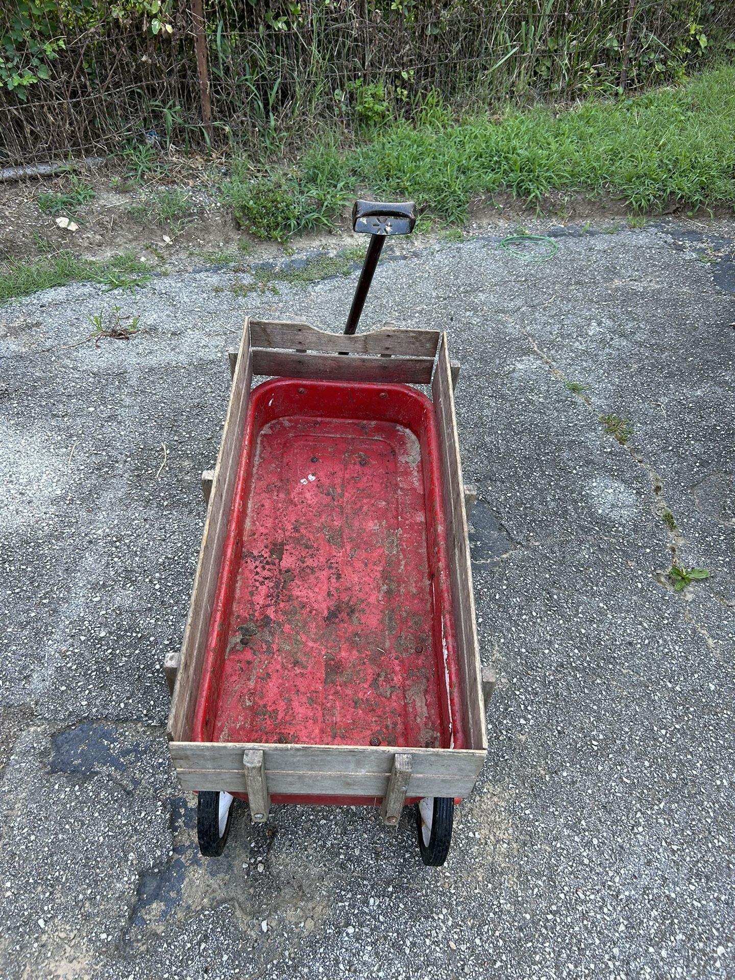 Antique Wagon Original Old Red