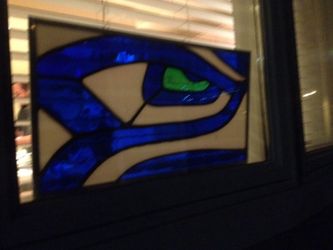 Seahawks Stained Glass