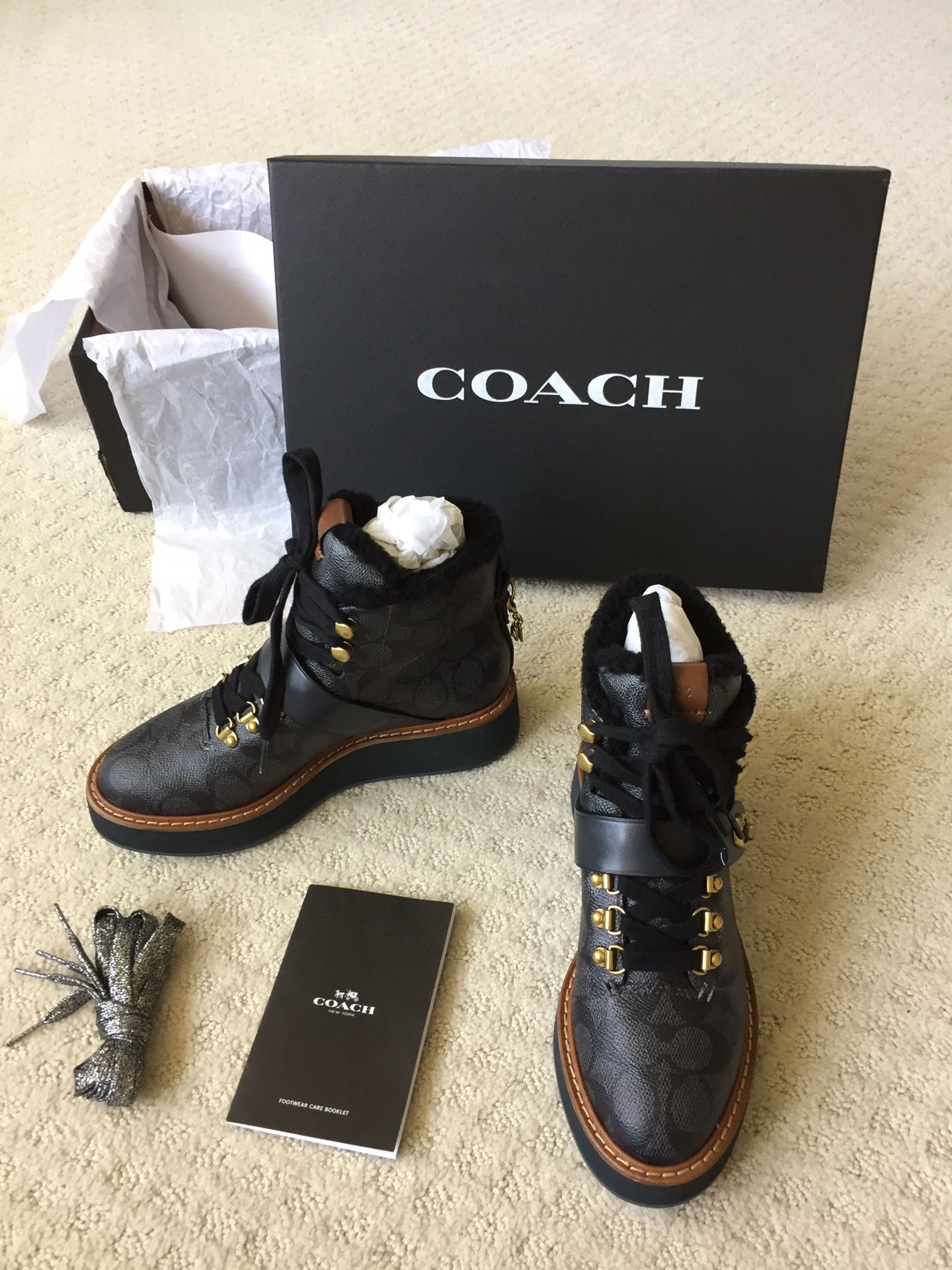 New Coach booties for women size 5.5