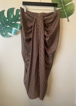 Front Draped Split Skirt