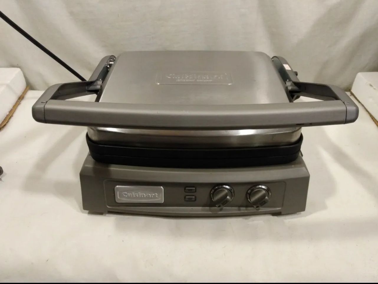 Cuisinart GR-150 Griddler Double Griddle Plate Deluxe Brushed Stainless Silver