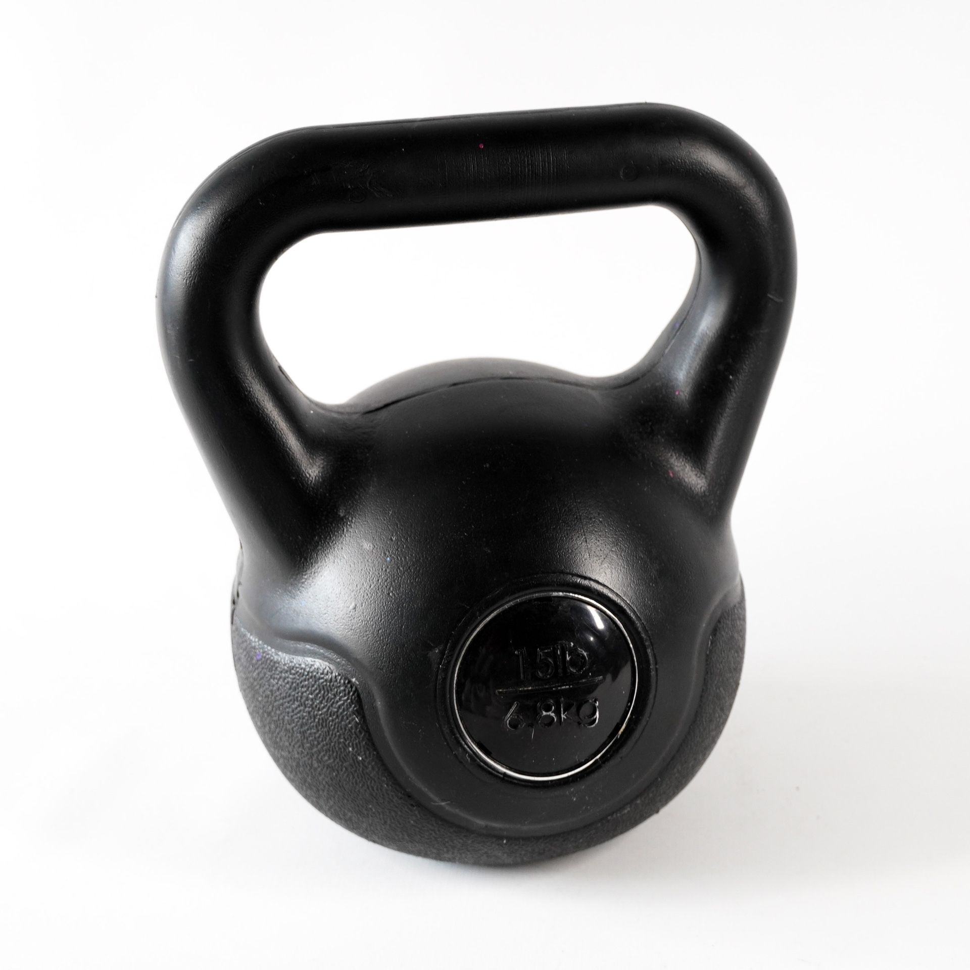 15lb Black Kettlebell Weight Exercise Equipment Fitness Gym Gear